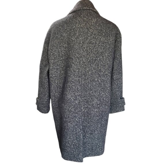 Ba&Sh Women's Coat Size 3 US 10 Gray Double-Breasted Wool Blend Overcoat - Picture 2 of 14